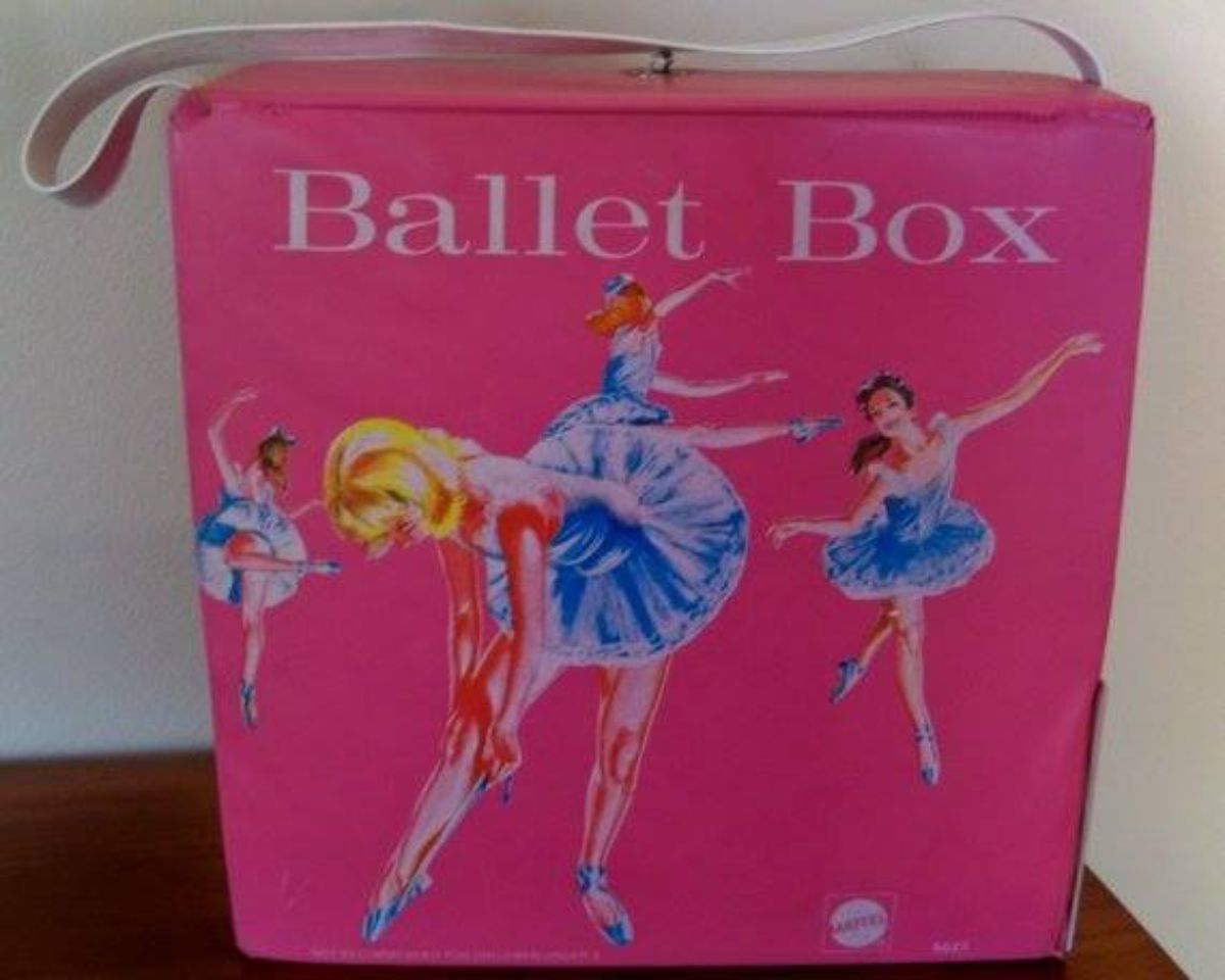 Every girl's first ballet box had to look just like this. One slot of ballet shoes, one for taps.