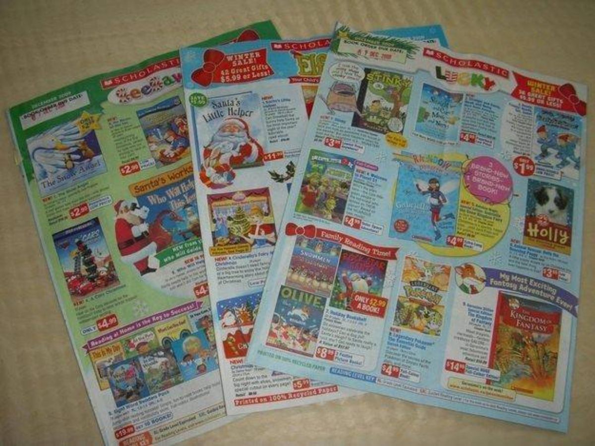 Once a month in elementary and middle school, your teacher would send this home so you could order books cheaper than the book store (and often with special surprises included). Then you got mail at school a few weeks later.