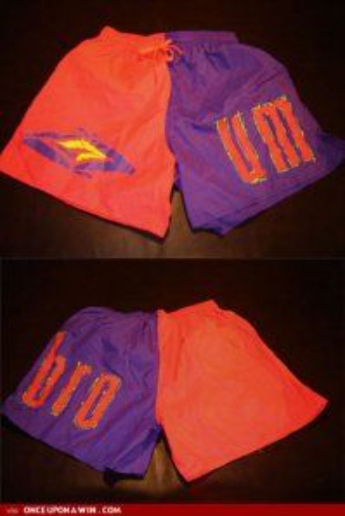 Boys shorts were huge parachute material shorts