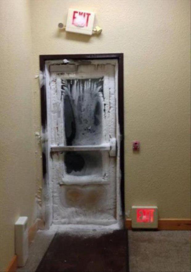 frozen hotel door
