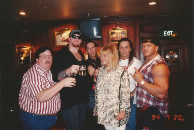 Paul Bearer, Undertaker, Sean Waltman / X-Pac, Bret Hart, and Tatanka