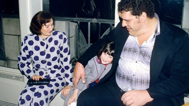 Andre and a young Stephanie McMahon
