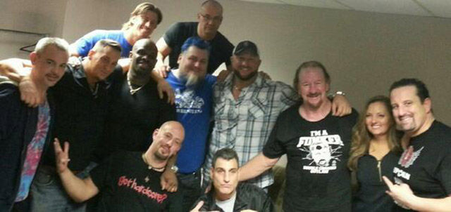 ECW Alumni. The ones I can name, Spike Dudley, (???), Stevie Richards, D-Von Dudley, Justin Credible, Lance old man Storm, Blue Meanie, Bubba Ray Dudley, Nunzio/Little Guido, Terry Funk, Beullah McGuillicuty, Tommy Dreamer.