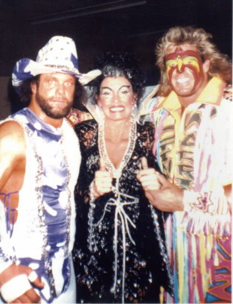 Savage and Warrior before their Wrestlemania 7 match