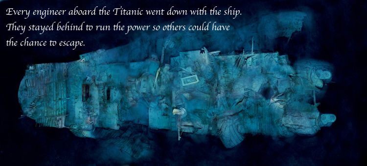 titanic mosaic - Every engineer aboard the Titanic went down with the ship. They stayed behind to run the power so others could have the chance to escape.