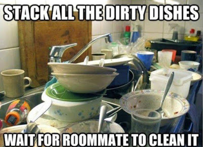 dirty dishes meme - Stack All The Dirty Dishes Wait For Roommate To Clean It