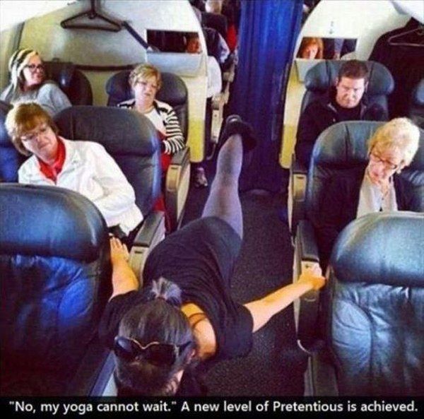 hilaria baldwin yoga plane - "No, my yoga cannot wait." A new level of Pretentious is achieved.