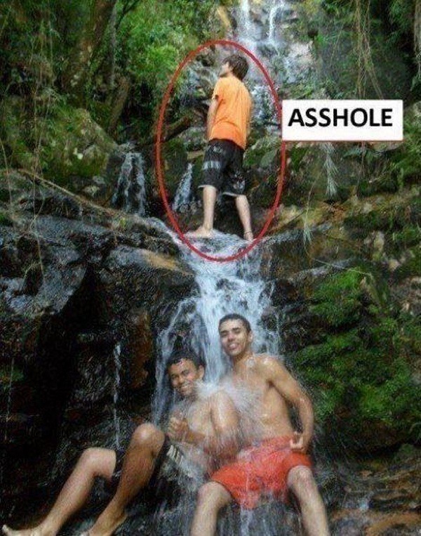 funny waterfall - Asshole