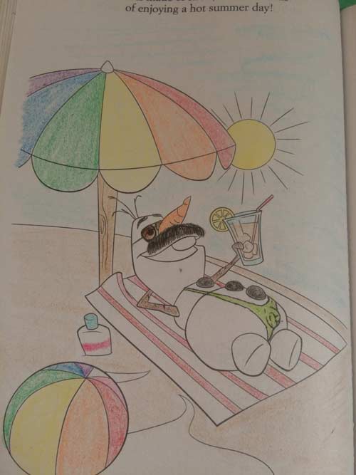 Coloring book - of enjoying a hot summer day!