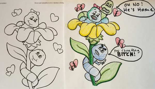corrupted coloring books - Oh No! He's Home