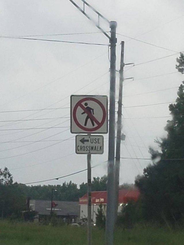 no entry - Use Crosswalk