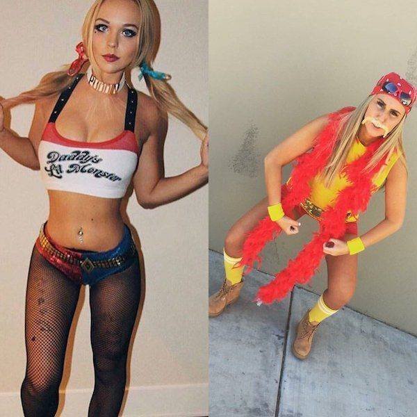 two types of girls on halloween