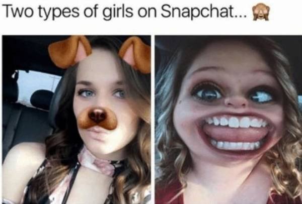 two types of girls on snapchat - Two types of girls on Snapchat... A