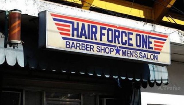 philippines funny business names - Hair Force One Barber Shop Mens Salon A Trofeo