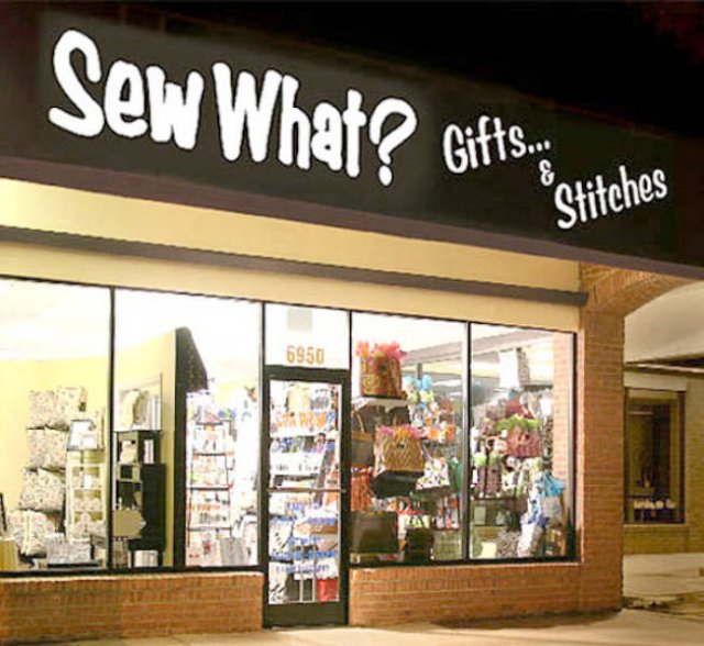 stationary shop names - Sew What? Gifts Stitches 6950