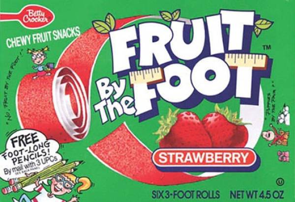 natural foods - Chewy Fruit Snacks Poor Fruit Boot Free FootLong Strawberry Pencils! By mail with 3 UPCs SIX3Foot Rolls Net Wt 45 Oz
