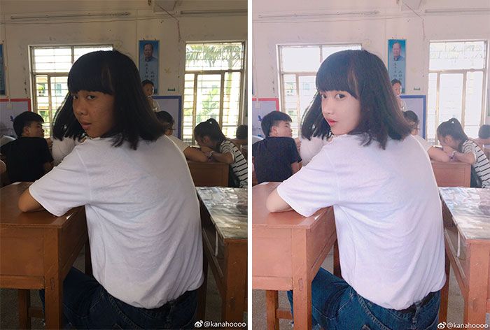 photoshop before and after asian photoshop