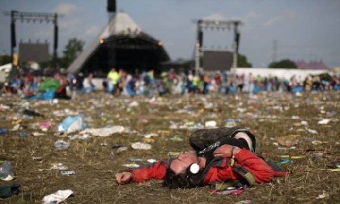 drunk photos - wasted people at festival