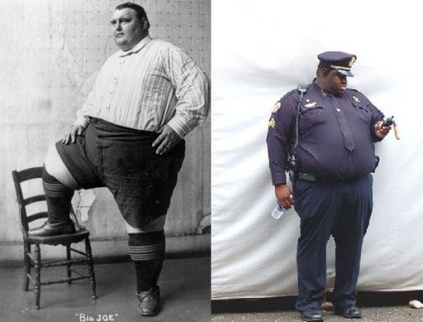 Largest man in the world in 1903. Police officer in 2012.