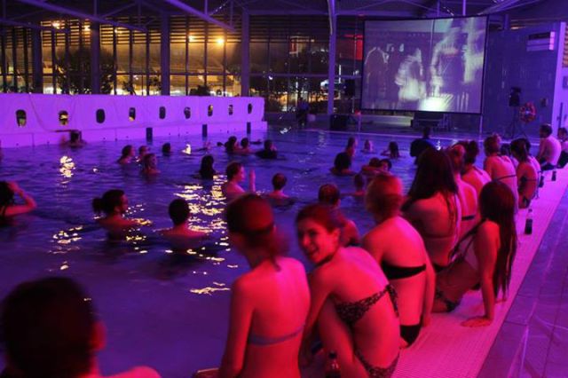 Icelandic cinema in a swimming pool