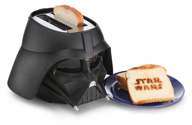 Darth Vader Toaster - Get it <a href="http://www.thinkgeek.com/product/1bd7/" target="_blank">here</a>.