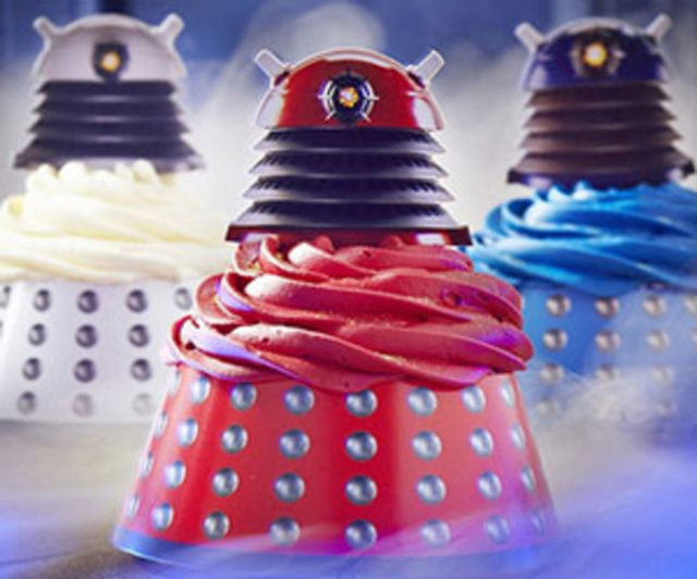 Dalek Cupcake Wraps And Topper