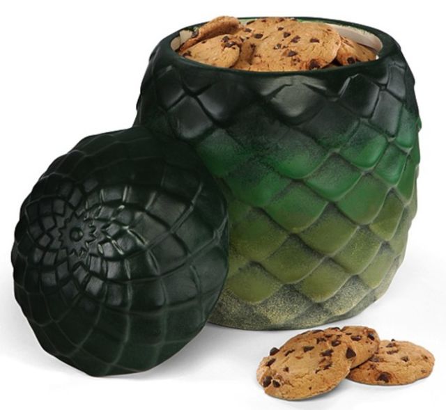 Game of Throne Dragon Egg Cookie Canister  - Get it <a href="http://www.thinkgeek.com/product/f33e/" target="_blank">here</a>.