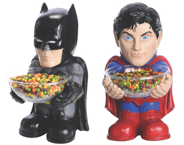 Superhero Candy Bowls - Buy Batman here http://www.amazon.com/gp/product/B00ID5QDE6?pldnSite=1 and Superman here. http://www.amazon.com/gp/product/B00ID5QDDW?pldnSite=1