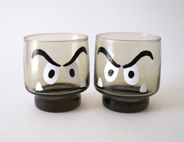 Goomba Drinking Glasses - Sold here. https://www.etsy.com/transaction/67278388