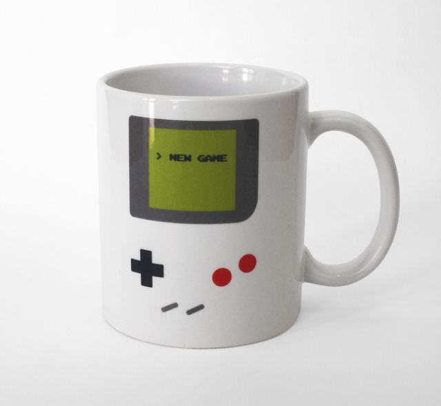Gameboy Coffee Mug - Get it <a href="http://www.amazon.com/Personalised-Gameboy-Novelty-Office-Coffee/dp/B007VCOAAG/ref=sr_1_1?ie=UTF8&qid=1426889080&sr=8-1&keywords=gameboy+coffee+mug" target="_blank">here</a>.