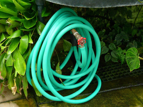 Garden hoses
Put your DIY skills to work and use those old garden hoses to create a masterpiece to impress the wife.