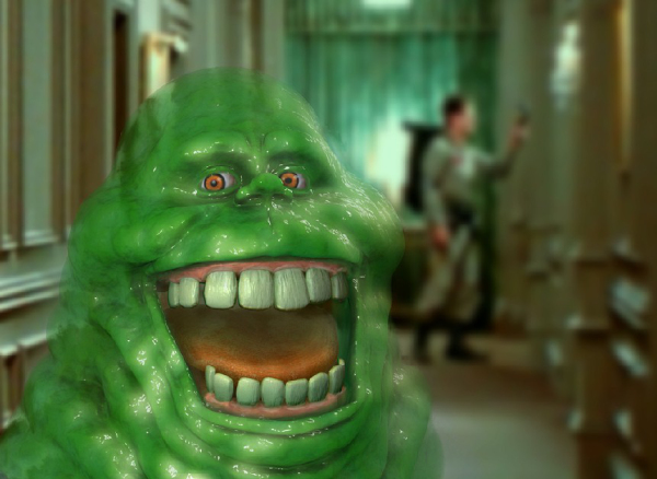 The cast and crew referred to Slimer as “Onion Head” because of how bad the prop smelled.