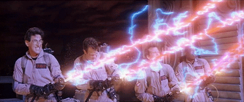 The guns for proton packs were originally wands.They were changed to laser guns to make it more believable that the Ghostbusters created their gear from practical equipment.