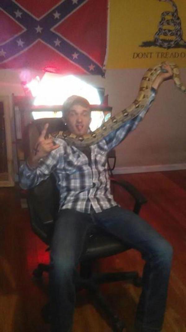 #4 More Proof    Here is Hartfield and his pet snake. It looks like all fun and games here.
