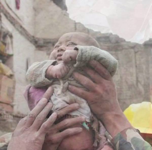 #1 Sonit Awal   4 Month old Sonit Awal was found 22 hours after the quake.