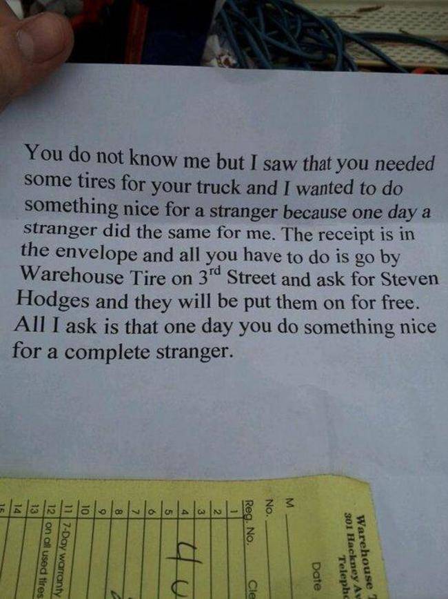 This stranger, who knows the best way to get help, is give help