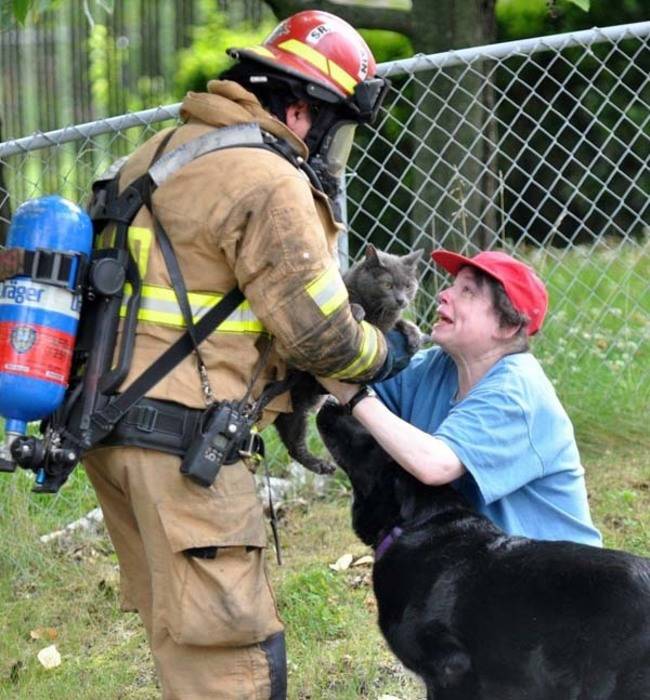 The firefighter who went back to make sure everyone was safe from the fire