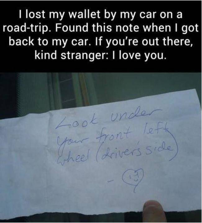 Whoever found this wallet and helped this guy out