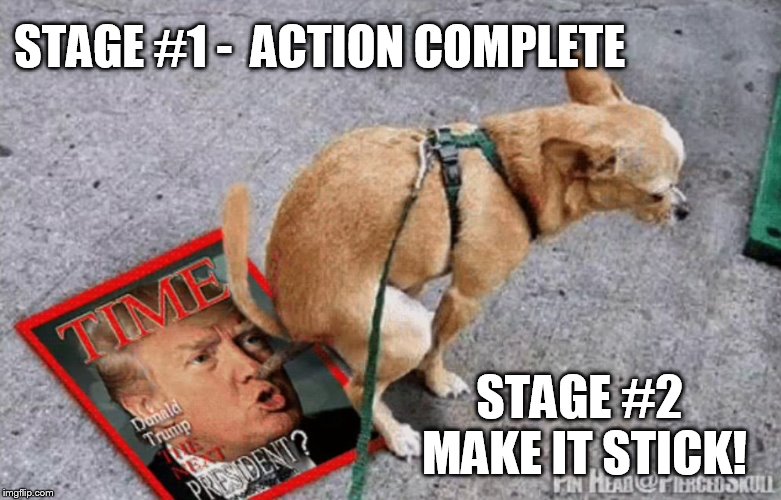 trump meme about shit donald trump - Stage Action Complete Time und Stage Make It Stick! Trump Us imgflip.com Inhaltercei Skull