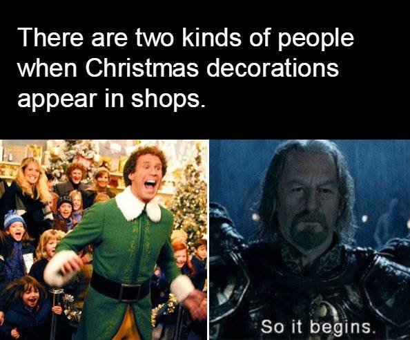 elf will ferrell - There are two kinds of people when Christmas decorations appear in shops. So it begins.