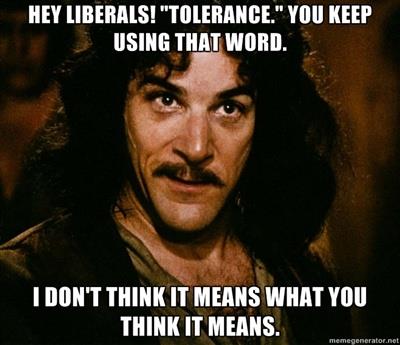 The only ones out there being intolerant and violent is the LEFT, they've been acting like entitled brats for months.