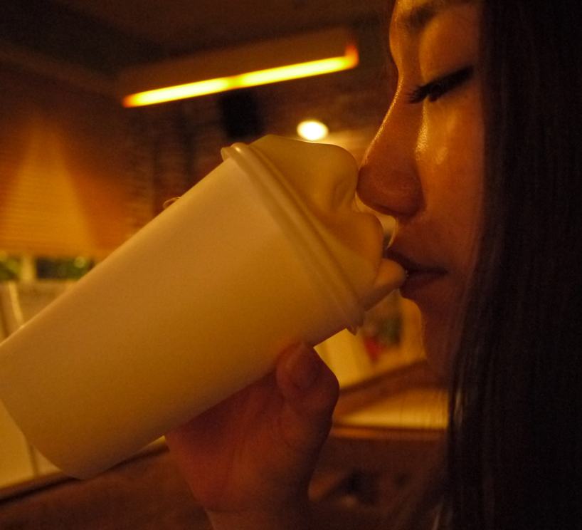 This Kiss Coffee Lid is the Most Awkward Way to Drink Your Coffee