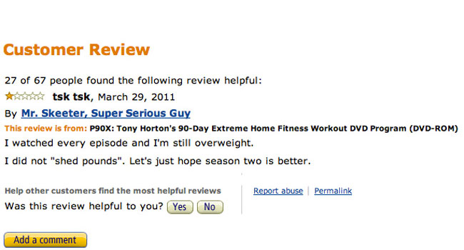 The (P90x) Amazon review.