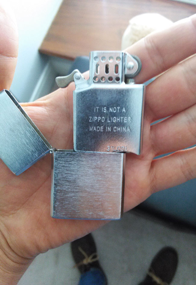 funny zippo lighters - It Is Not A Zippo Lighter Made In China 313000