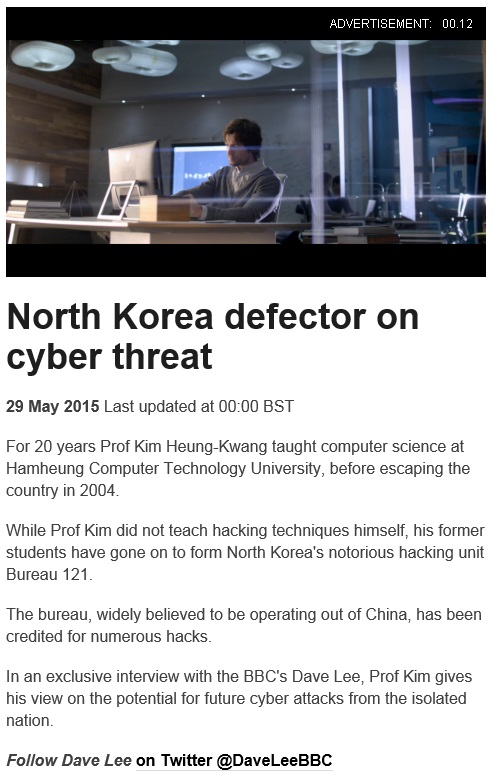 http://www.bbc.com/news/technology-32925496

North Korea is rude and dogmatic. It seems not to care about possible damage caused by its hacking attacks. So we should engage in prevention of its attacks.  To cover the well after the child has been drowned in it! Be prepared for them!