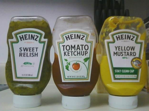 bother people with ocd - Heinzi Jheinzli Heinz Tomato Yellow Ketchup Mustard Sweet Relish 57 Vieres Stay Clean Cap Het Wt IT36201510 Net Wt 20 02 08 400587