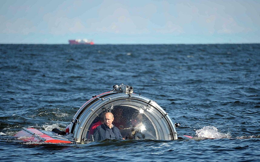 Putin submerging