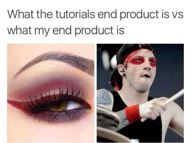 21 pilots makeup - What the tutorials end product is vs what my end product is