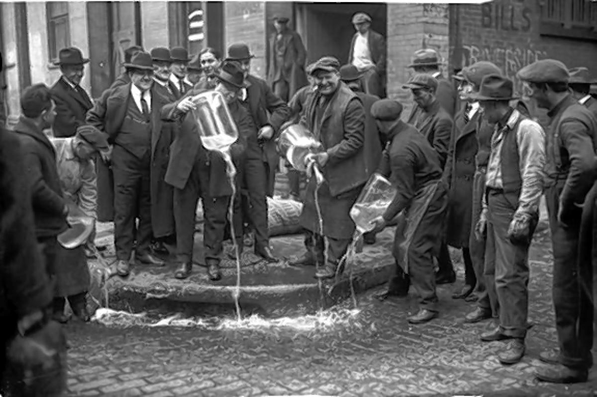 Prohibition was put into place (1920) and repealed (1933).