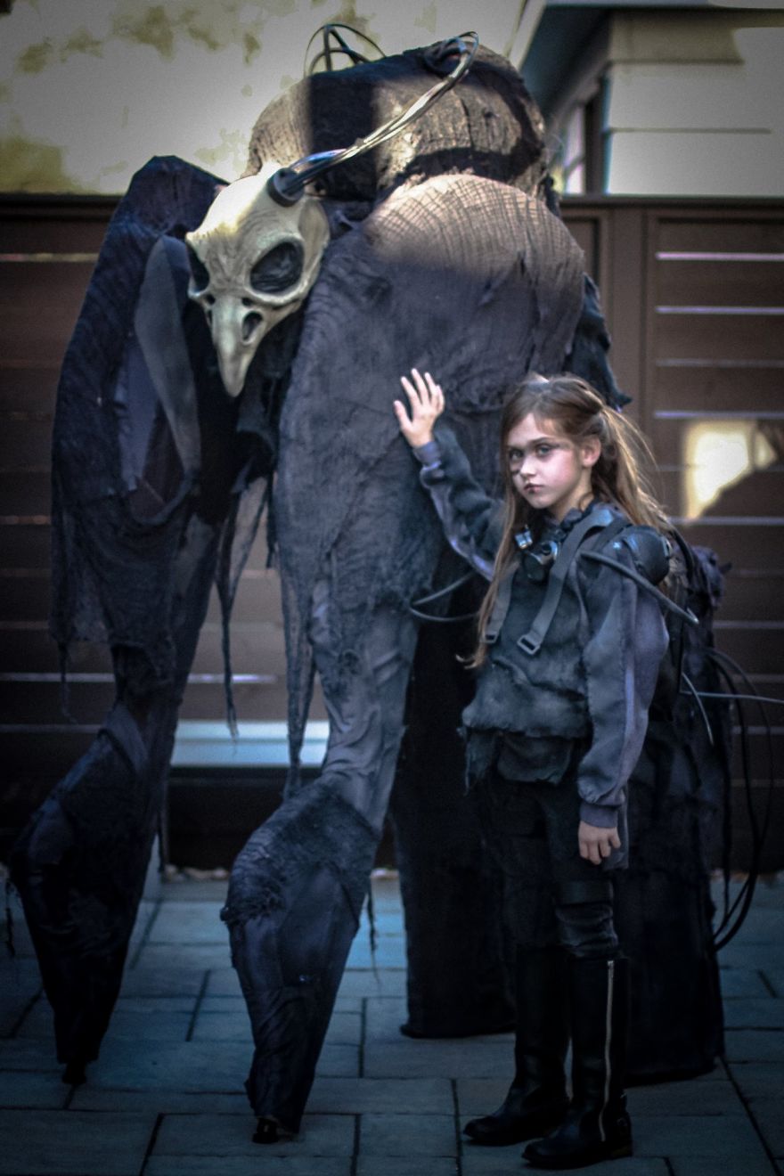 Father And Daughter Create A Halloween Costume That Is Sure To Terrify The Neighborhood